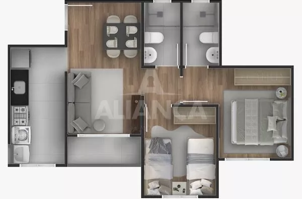 Apartamento para venda, 2 quarto(s),  Residencial Fruta Do Conde, Uberlândia