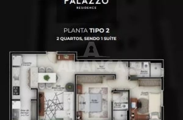 Apartamento para  2 quartos sendo 01 suíte santa mônica uberlândia