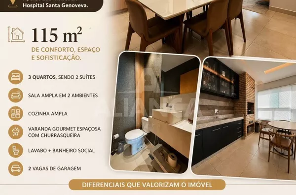 Apartamento para venda, 3 quartos,  Martins, Uberlândia