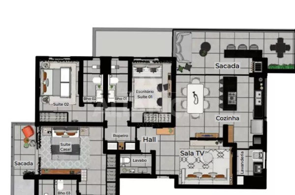 Apartamento para venda 3 suítes patrimônio uberlândia