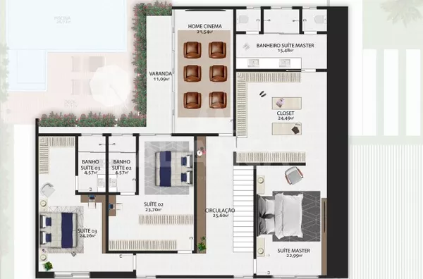 Casa em condomínio para venda, 4 quarto(s),  Jardim Sul, Uberlândia