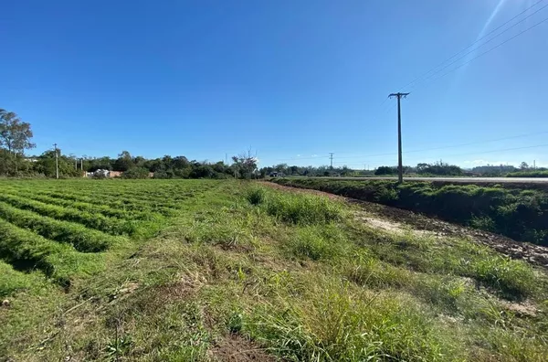 GRANDE OPORTUNIDADE!!! ÁREA DE TERRA COM 150m DE FRENTE PARA A FUTURA DUPLICAÇÃO ASFÁLTICA