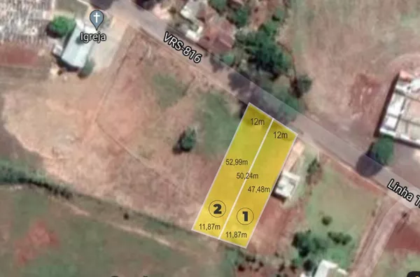 DOIS TERRENOS LADO A LADO NA PRINCIPAL RUA DE LINHA TRAVESSA