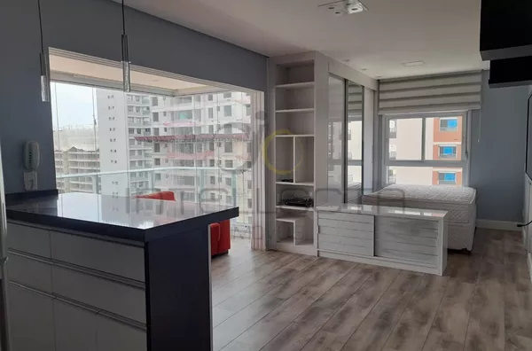 Apartamento para aluguel, mobiliado, 1 quarto integrado, sacada, 1 vaga de garagem - Vila Mariana, São Paulo