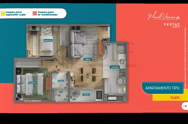 Apartamento para venda, 2 quarto(s),  Jardim Eulina, Campinas
