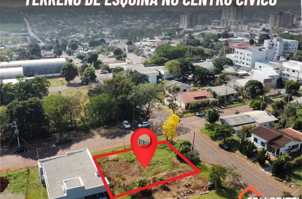 Terreno de esquina para venda no Centro Cívico em Realeza