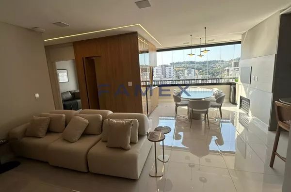 APARTAMENTO TODO MOBILIADO - 2 SUITES + 1 QUARTO - CENTRO - 2 VAGAS