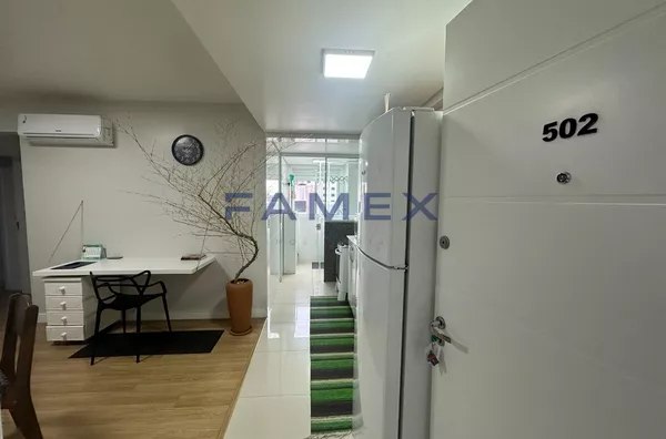 Apartamento para  locação no Centro mobiliado - 01 suíte  + 01 quarto