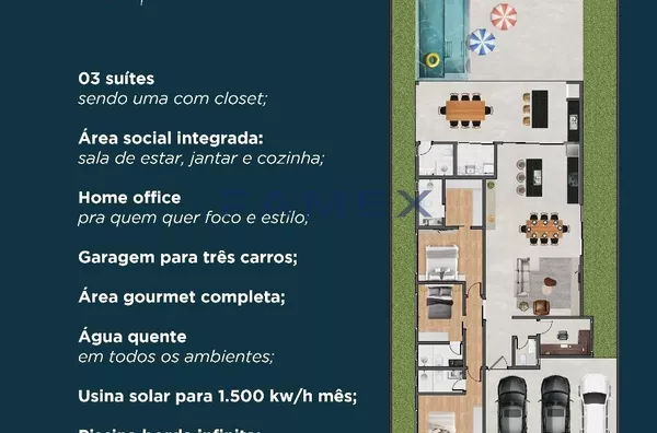 CASA ALTO PADRÃO NA PLANTA - PISCINA - BAIRRO VILA ISABEL - PATO BRANCO