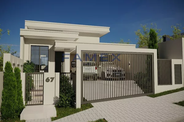 Casa térrea em construção para venda no Loteamento Santa Clara - 3 suítes