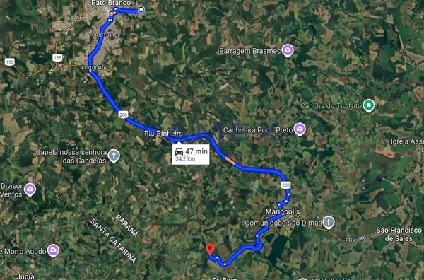 CHÁCARA À VENDA - ZONA RURAL DE MARIÓPOLIS - PR