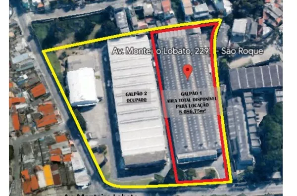 Galpão para Locação - 8.086,75m² / 25.124,00m2 Total de terreno
