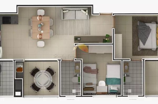 Planta apartamento tipo 4 