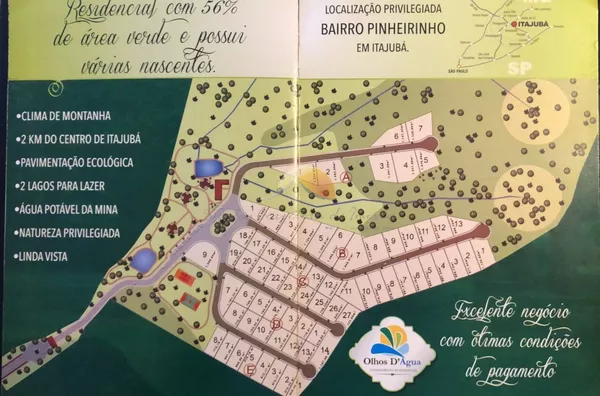 VENDE-SE ÓTIMO TERRENO NO RESIDENCIAL OLHOS D'ÁGUA