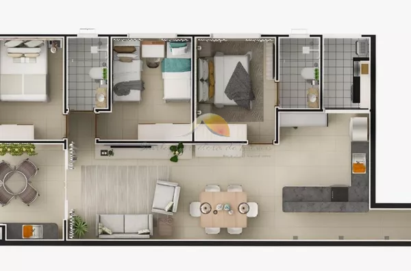 Planta apartamento tipo 1