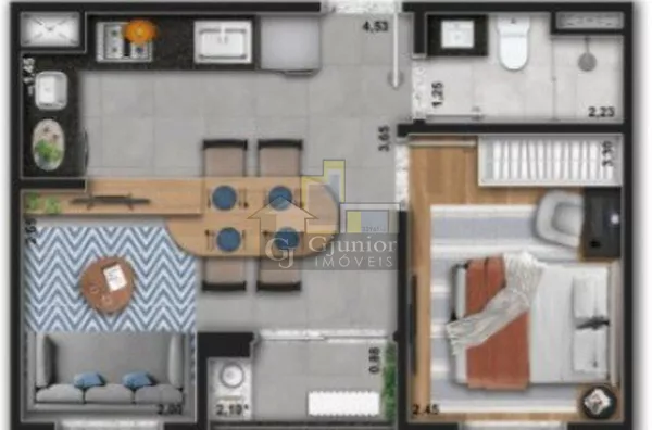 Apartamento com 1 Dormitório, Fazenda Santa Cândida, Campinas (SP) - Foto 2