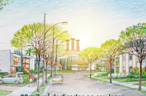 Ruas largas e arborizdas.