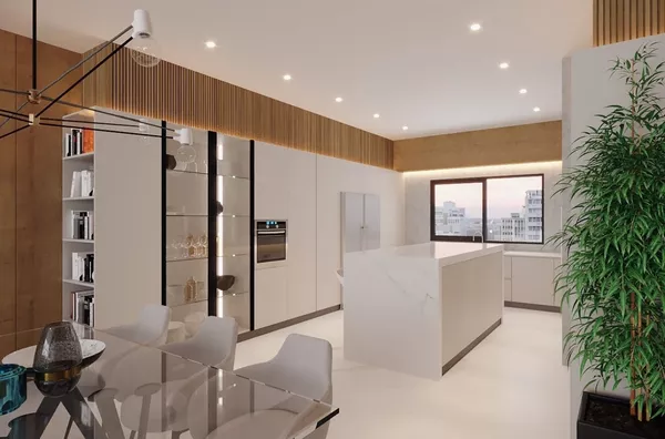 sala de jantar conjugada com cozinha 