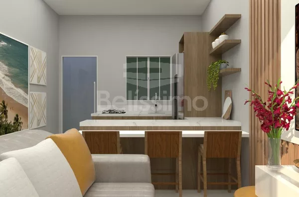 Casa bem localizada no Jardim Santa Luzia, contendo 2 quarto(s) sendo 1 suíte, sala, linda cozinha, banheiro social, lavanderia coberta, garagem para 1 carro.