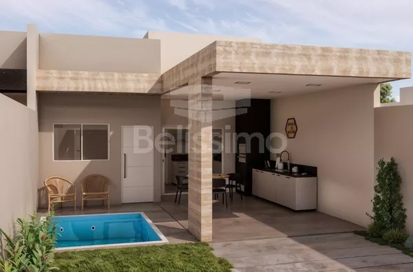 Casa para venda 3 quarto(s) sendo 1 suíte, sala, cozinha banheiro social, lavanderia coberta, área gourmet e garagem para 2 carro.