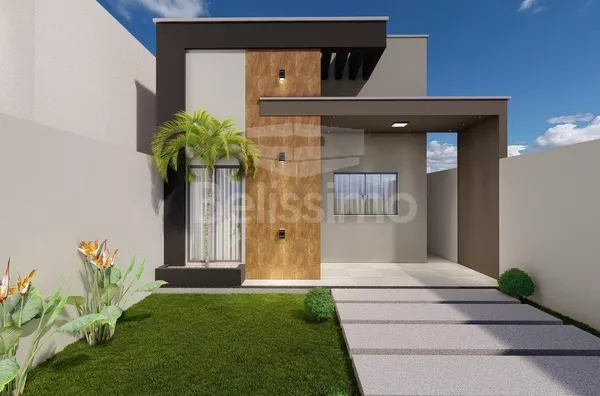 Casa com 03 (três) quartos, sendo 01 (uma) suíte com closet, 01 (uma) sala de estar, 01 (uma) cozinha, 01 (um) banheiro social, 01 (um) hall, 01 (uma) lavanderia e com garagem para 2 carro.