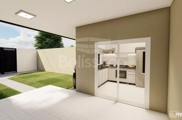 Casa com excelente localização 10 minutos do centro. Casa de 3 quartos, sendo 1 suíte com closet, 01(uma) sala de TV, 01 (uma) cozinha, 01 (uma) área de serviço e 02 (dois) banheiros e com garagem coberta para 2 carros. Móveis planejados na cozinha.  Área