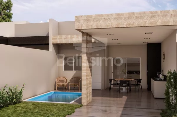 Casa para venda 3 quarto(s) sendo 1 suíte, sala, cozinha banheiro social, lavanderia coberta, área gourmet e garagem para 2 carro.