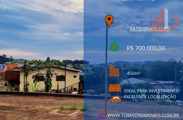 TERRENO PARA VENDA NO BAIRRO SÃO VICENTE COM 450m² EM PATO BRANCO/PR
