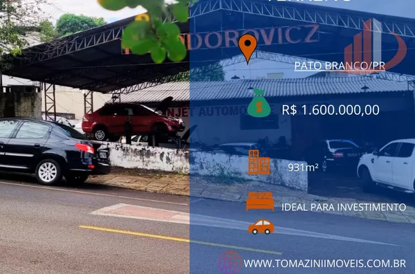 TERRENO COM 931m² EM PATO BRANCO/PR