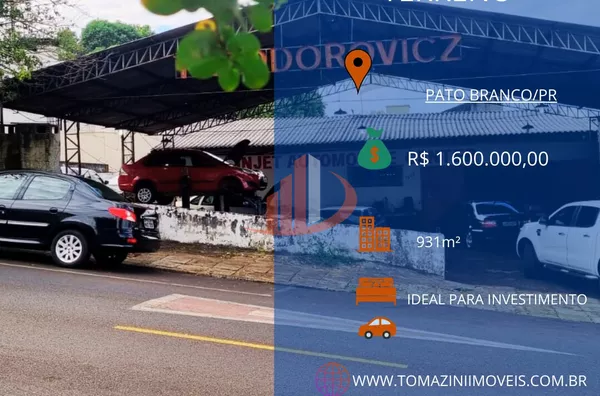 TERRENO COM 931m² EM PATO BRANCO/PR