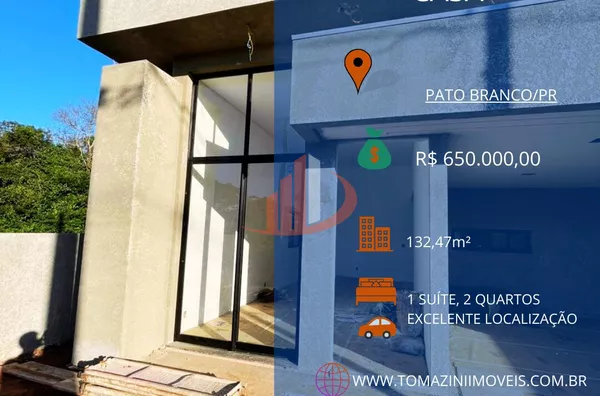 CASA À VENDA NO BAIRRO PAGNONCELLI EM PATO BRANCO/PR