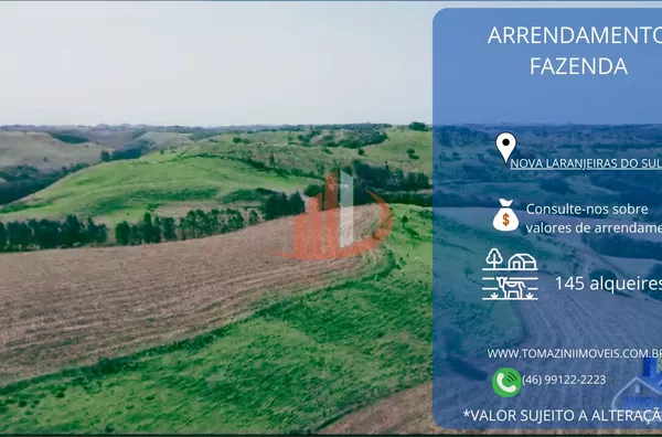 ARRENDAMENTO DE FAZENDA EM NOVA LARANJEIRAS DO SUL/PR - Foto 1