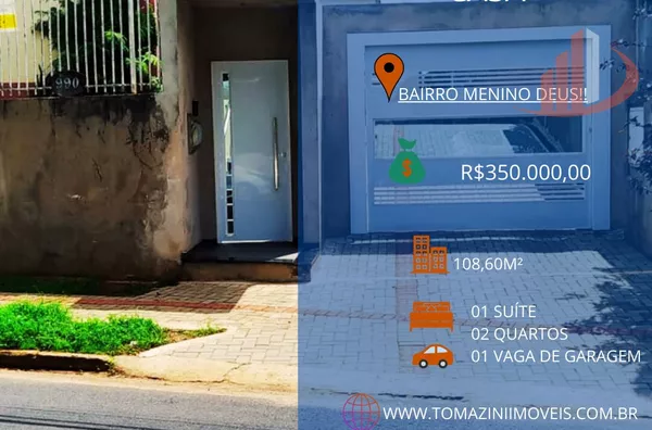 CASA COM 108,60m² NO BAIRRO MENINO DEUS EM PATO BRANCO/PR