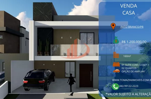 CASA PARA VENDA NO BAIRRO CADORIN EM PATO BRANCO/PR