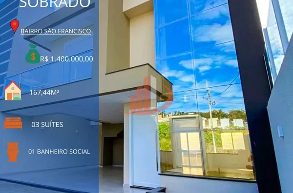 VENDE-SE SOBRADO NO BAIRRO SÃO FRANCISCO EM PATO BRANCO!