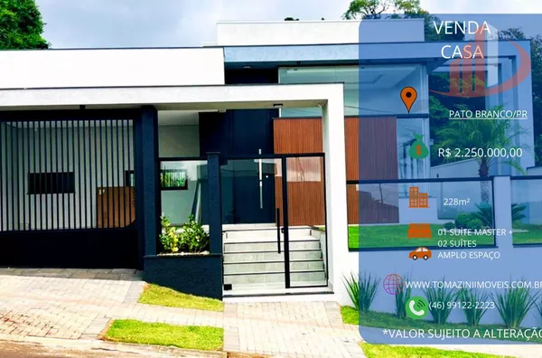 CASA COM 228,03m² NO BAIRRO PARQUE DO SOM EM PATO BRANCO/PR