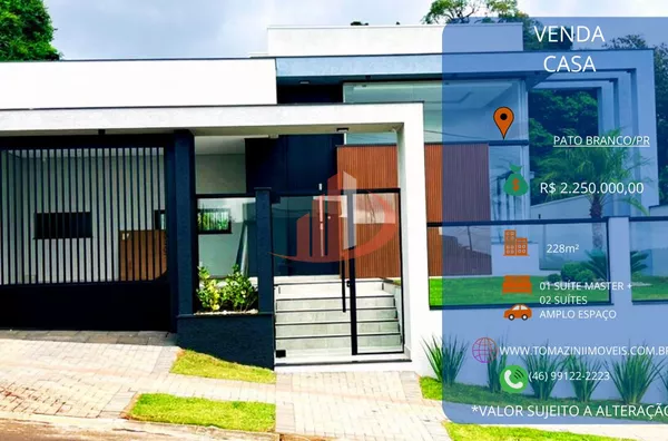 CASA COM 228,03m² NO BAIRRO PARQUE DO SOM EM PATO BRANCO/PR