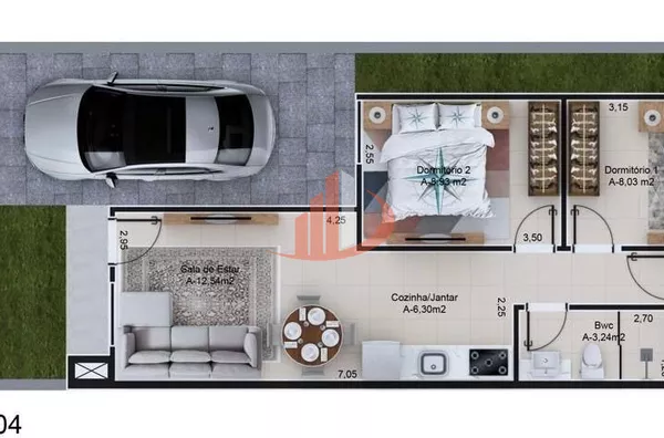 CASA COM 55m² À VENDA NO BAIRRO FRARON EM PATO BRANCO/PR