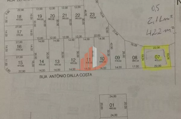 TERRENO COM 423m² NO BAIRRO FRARON + 500M² DE RESERVA NÃO CONSTRUTIVA EM PATO BRANCO/PR