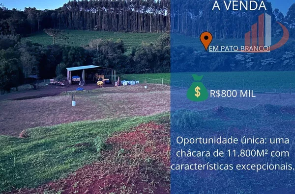 VENDE-SE CHÁCARA NA CIDADE DE PATO BRANCO!