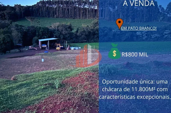 VENDE-SE CHÁCARA NA CIDADE DE PATO BRANCO!