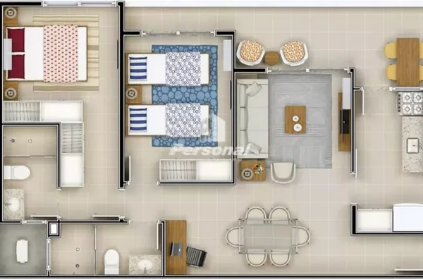 Excelente apartamento para venda,  Loteamento Residencial E Comercial Bosque Flamboyant, Taubaté - Foto 3