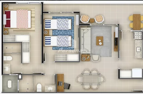 Apartamento em lançamento para venda no Edifício Rembrandt, Barranco, Taubaté - Foto 4