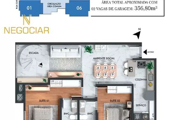 Cobertura duplex para venda Edifício La Vita