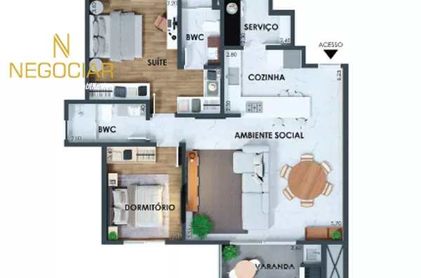 Apartamento para venda no Centro de Coronel Vivida