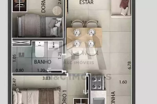 Apartamento á Venda R$258.000, Vila Campo Grande - Residencial Pedro
