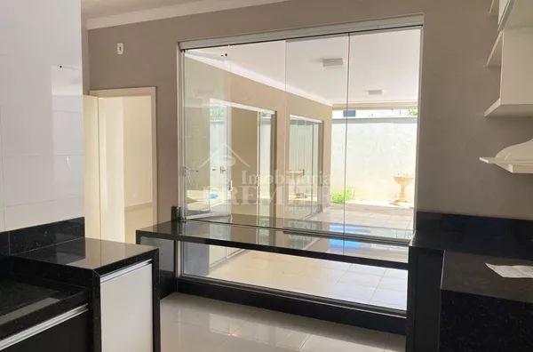 ? Casa térrea com 3 suítes e área gourmet completa para locação no Damha IV, São José do Rio Preto