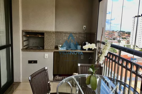 Apartamento para venda com armário em todos os cômodos , sacada fechada de vidro sendo duas suítes ,  Centro, Jaboticabal