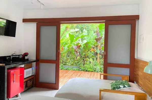 Chalé acomoda até 3 pessoas