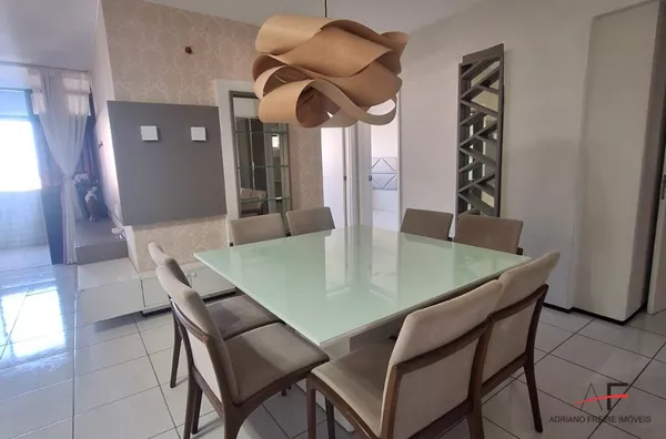 Apartamento semimobiliado e todo projetado com 3 quartos para locação na Varjota